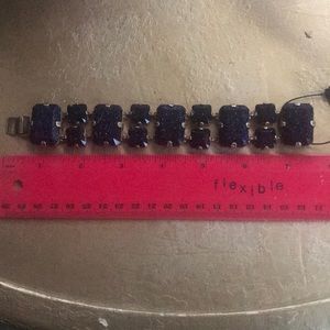 Ann Taylor Purple glitter resin gemstone bracelet